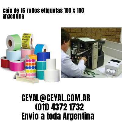 caja de 16 rollos etiquetas 100 x 100 argentina