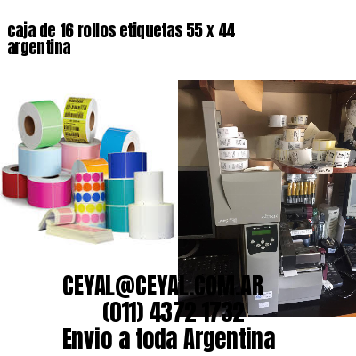 caja de 16 rollos etiquetas 55 x 44 argentina