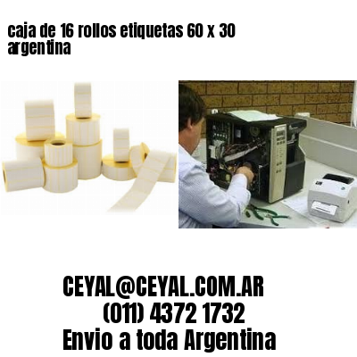 caja de 16 rollos etiquetas 60 x 30 argentina