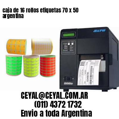 caja de 16 rollos etiquetas 70 x 50 argentina