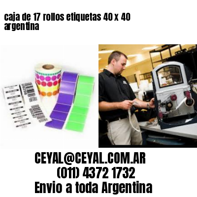 caja de 17 rollos etiquetas 40 x 40 argentina