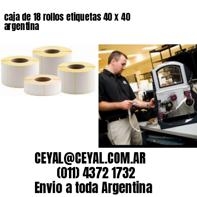 caja de 18 rollos etiquetas 40 x 40 argentina