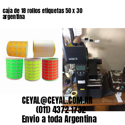 caja de 18 rollos etiquetas 50 x 30 argentina