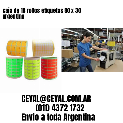 caja de 18 rollos etiquetas 80 x 30 argentina