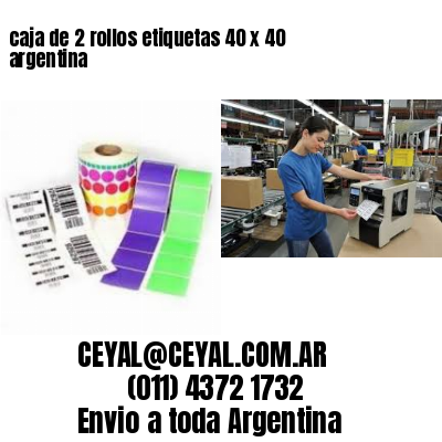 caja de 2 rollos etiquetas 40 x 40 argentina