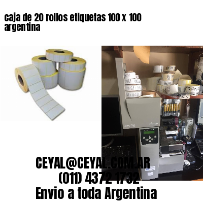 caja de 20 rollos etiquetas 100 x 100 argentina