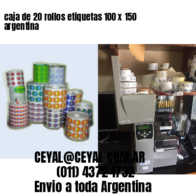 caja de 20 rollos etiquetas 100 x 150 argentina
