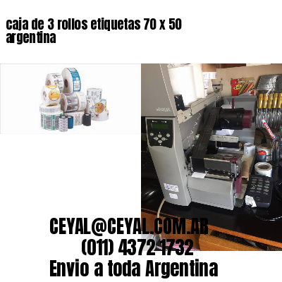 caja de 3 rollos etiquetas 70 x 50 argentina