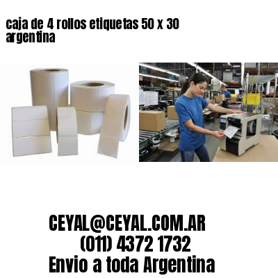 caja de 4 rollos etiquetas 50 x 30 argentina