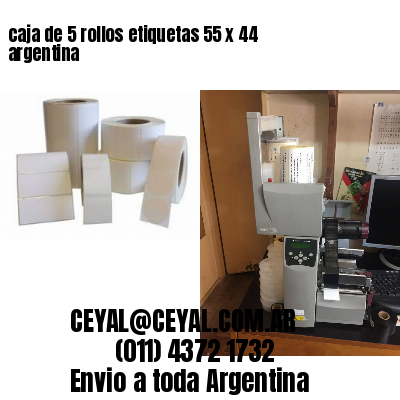caja de 5 rollos etiquetas 55 x 44 argentina