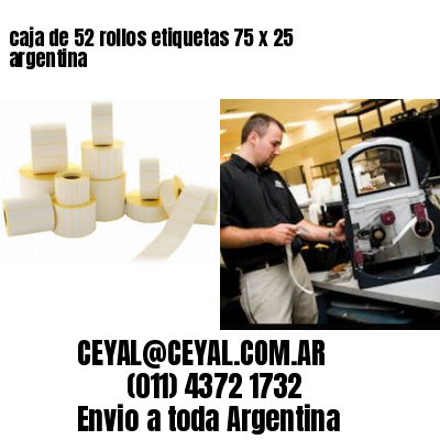 caja de 52 rollos etiquetas 75 x 25 argentina