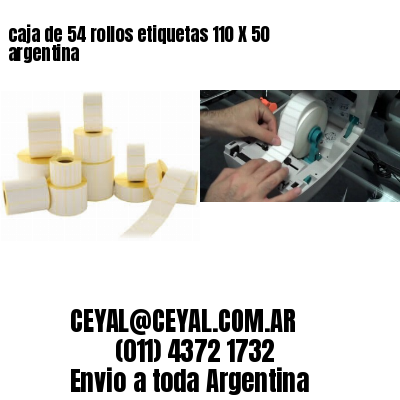 caja de 54 rollos etiquetas 110 X 50 argentina