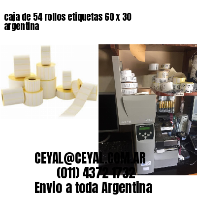 caja de 54 rollos etiquetas 60 x 30 argentina