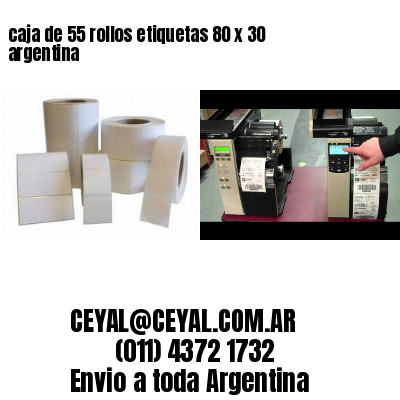 caja de 55 rollos etiquetas 80 x 30 argentina