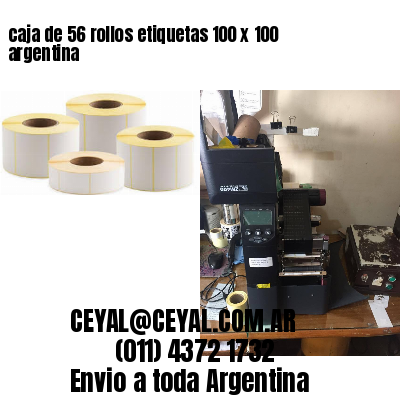 caja de 56 rollos etiquetas 100 x 100 argentina