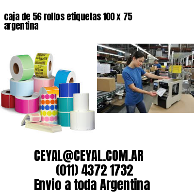 caja de 56 rollos etiquetas 100 x 75 argentina