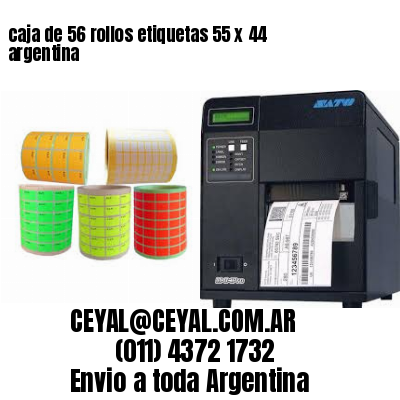 caja de 56 rollos etiquetas 55 x 44 argentina