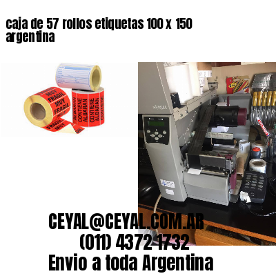 caja de 57 rollos etiquetas 100 x 150 argentina