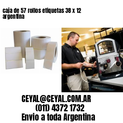 caja de 57 rollos etiquetas 38 x 12 argentina