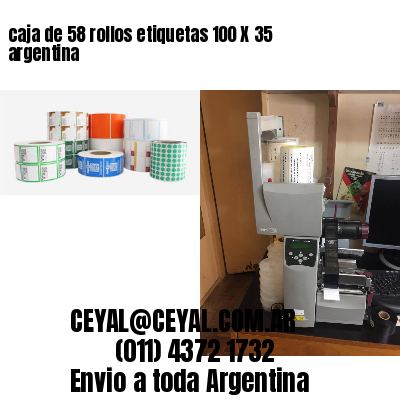 caja de 58 rollos etiquetas 100 X 35 argentina