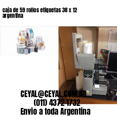 caja de 59 rollos etiquetas 38 x 12 argentina