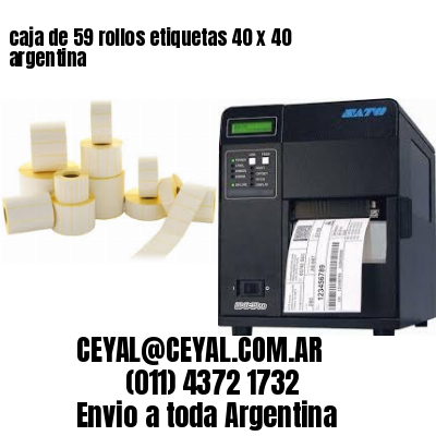 caja de 59 rollos etiquetas 40 x 40 argentina