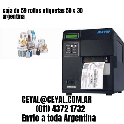 caja de 59 rollos etiquetas 50 x 30 argentina