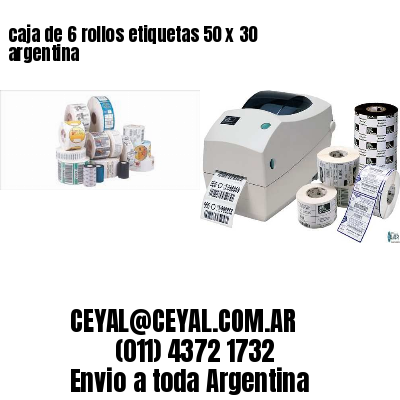 caja de 6 rollos etiquetas 50 x 30 argentina