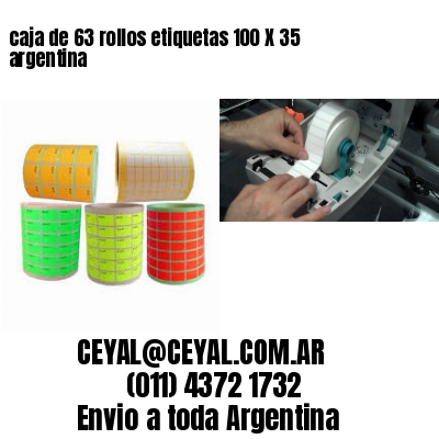 caja de 63 rollos etiquetas 100 X 35 argentina