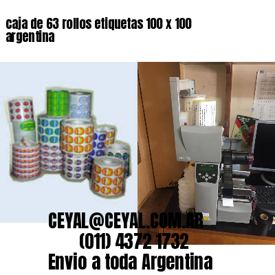caja de 63 rollos etiquetas 100 x 100 argentina