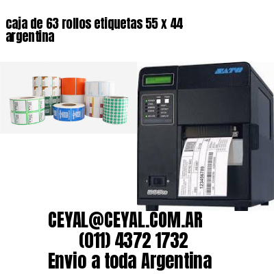 caja de 63 rollos etiquetas 55 x 44 argentina
