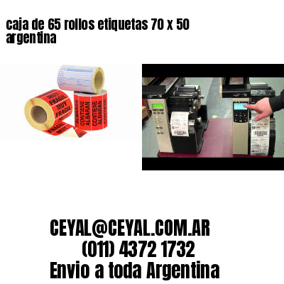 caja de 65 rollos etiquetas 70 x 50 argentina