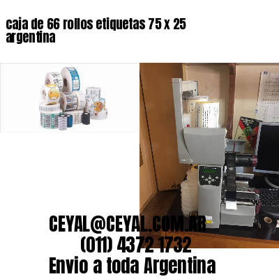 caja de 66 rollos etiquetas 75 x 25 argentina