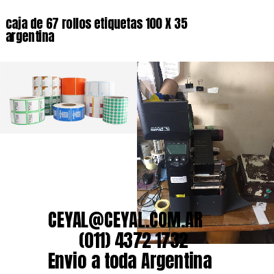 caja de 67 rollos etiquetas 100 X 35 argentina