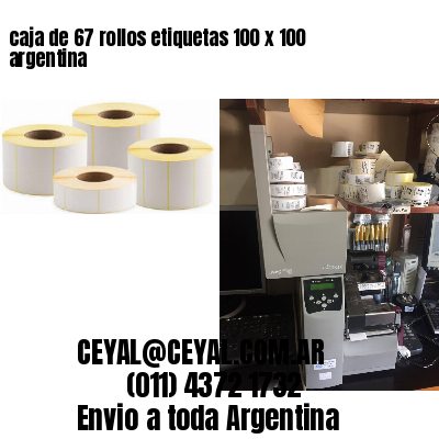 caja de 67 rollos etiquetas 100 x 100 argentina