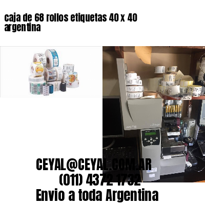 caja de 68 rollos etiquetas 40 x 40 argentina