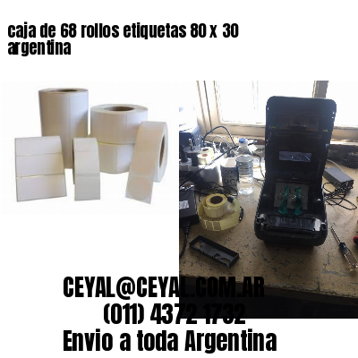 caja de 68 rollos etiquetas 80 x 30 argentina
