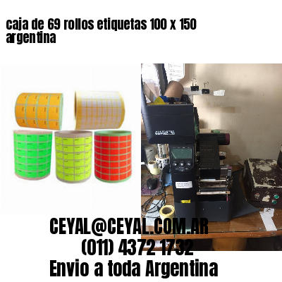caja de 69 rollos etiquetas 100 x 150 argentina