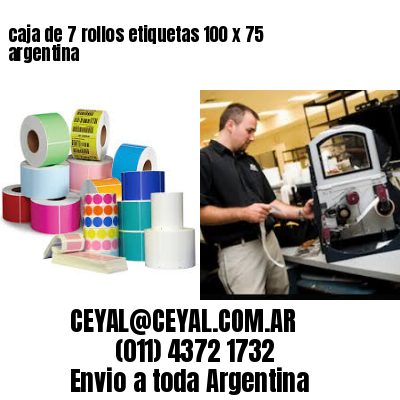 caja de 7 rollos etiquetas 100 x 75 argentina