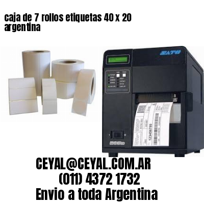 caja de 7 rollos etiquetas 40 x 20 argentina