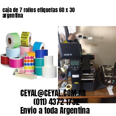 caja de 7 rollos etiquetas 60 x 30 argentina