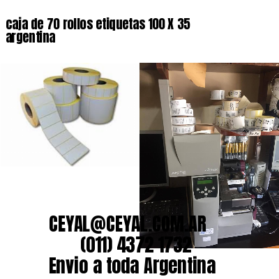 caja de 70 rollos etiquetas 100 X 35 argentina