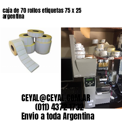 caja de 70 rollos etiquetas 75 x 25 argentina