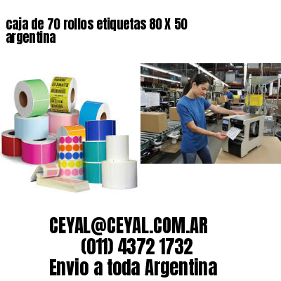 caja de 70 rollos etiquetas 80 X 50 argentina