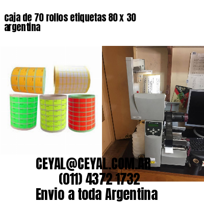 caja de 70 rollos etiquetas 80 x 30 argentina