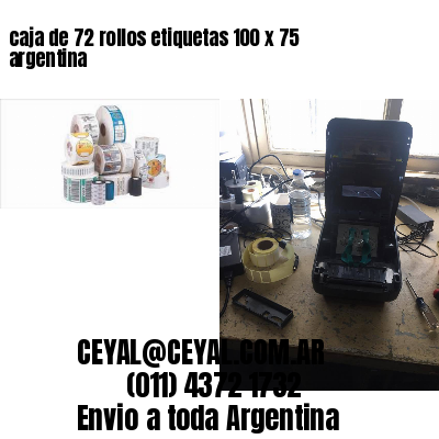 caja de 72 rollos etiquetas 100 x 75 argentina