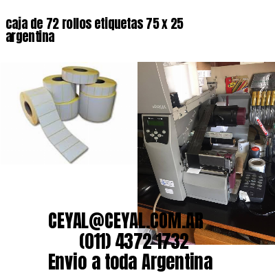 caja de 72 rollos etiquetas 75 x 25 argentina