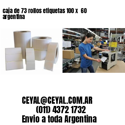 caja de 73 rollos etiquetas 100 x  60 argentina