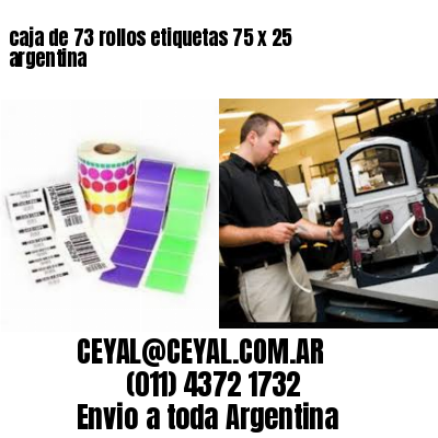 caja de 73 rollos etiquetas 75 x 25 argentina