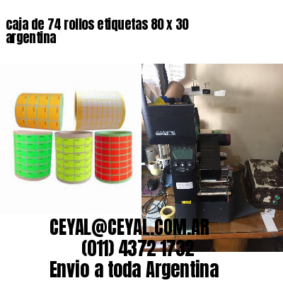 caja de 74 rollos etiquetas 80 x 30 argentina